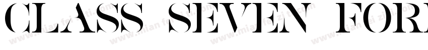 CLASS SEVEN FOREVER字体转换